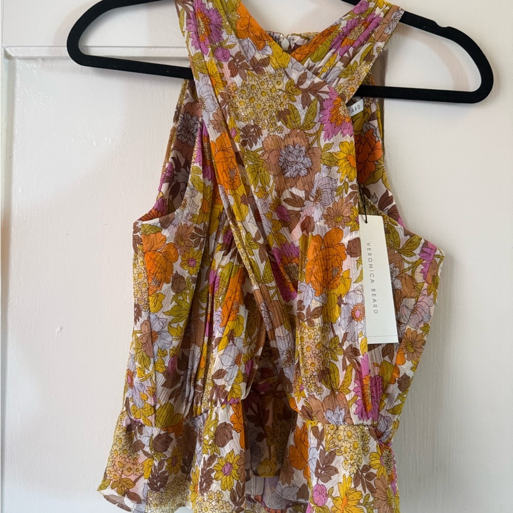Veronica Beard Floral Halter Top - New with Tags